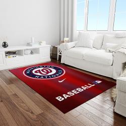 MLB Washington Nationals Baseball Team Logo Rectangle Area Rug WN40