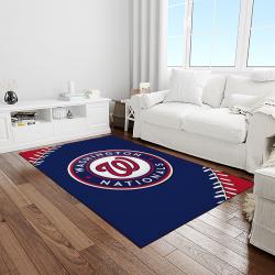 MLB Washington Nationals Baseball Team Logo Rectangle Area Rug WN41