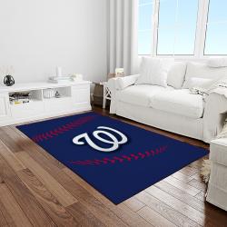 MLB Washington Nationals Baseball Team Logo Rectangle Area Rug WN43