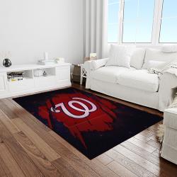 MLB Washington Nationals Baseball Team Logo Rectangle Area Rug WN54