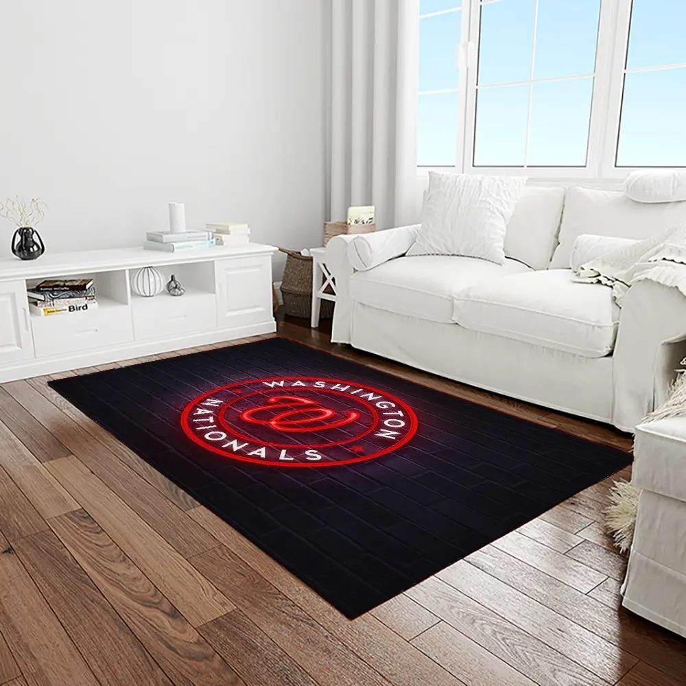 MLB Washington Nationals Baseball Team Logo Rectangle Area Rug WN56