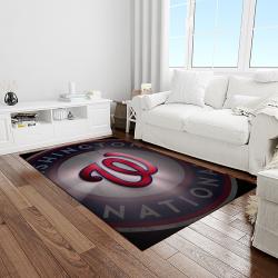 MLB Washington Nationals Baseball Team Logo Rectangle Area Rug WN66