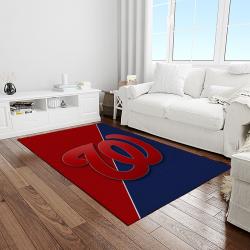 MLB Washington Nationals Baseball Team Logo Rectangle Area Rug WN68