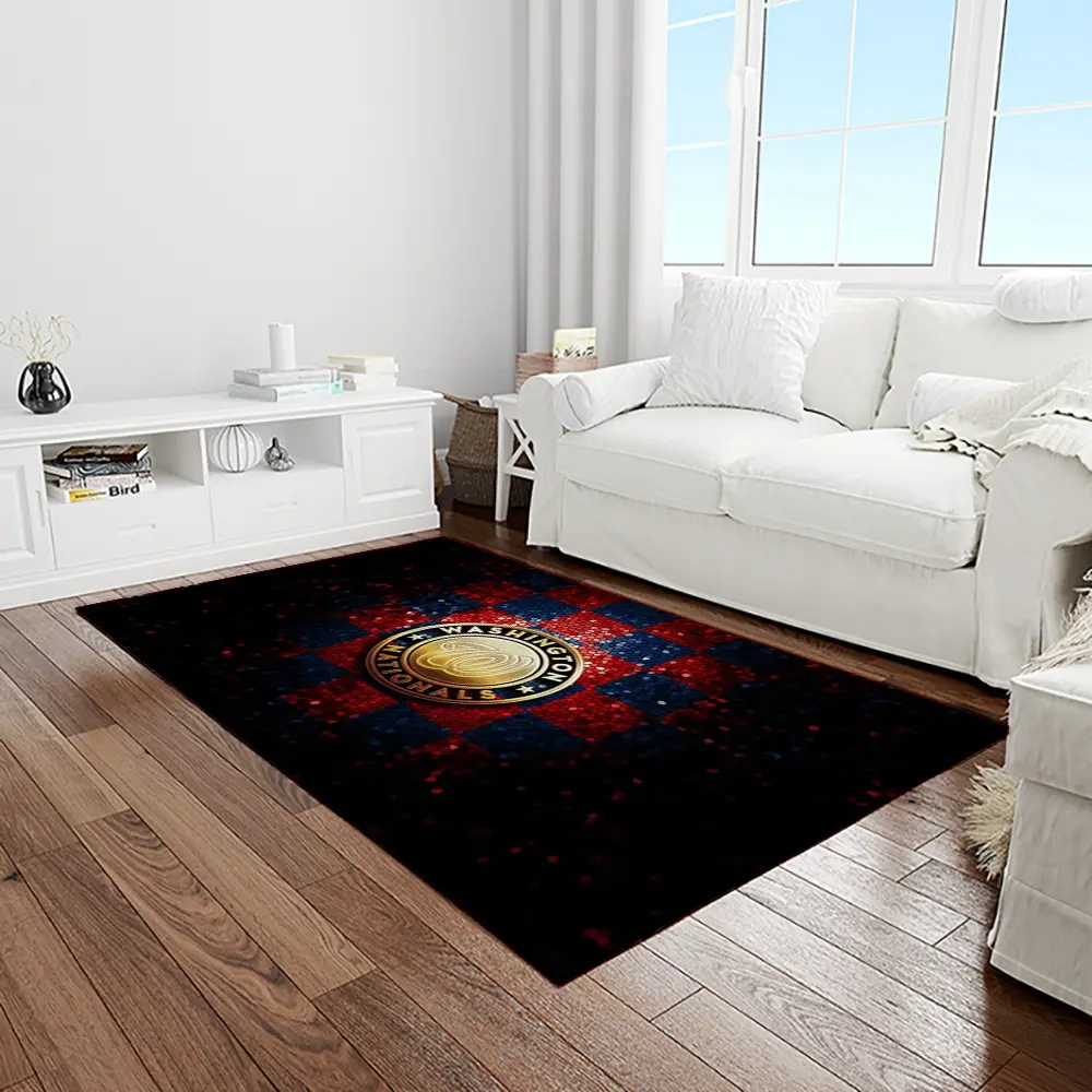 MLB Washington Nationals Baseball Team Logo Rectangle Area Rug WN70
