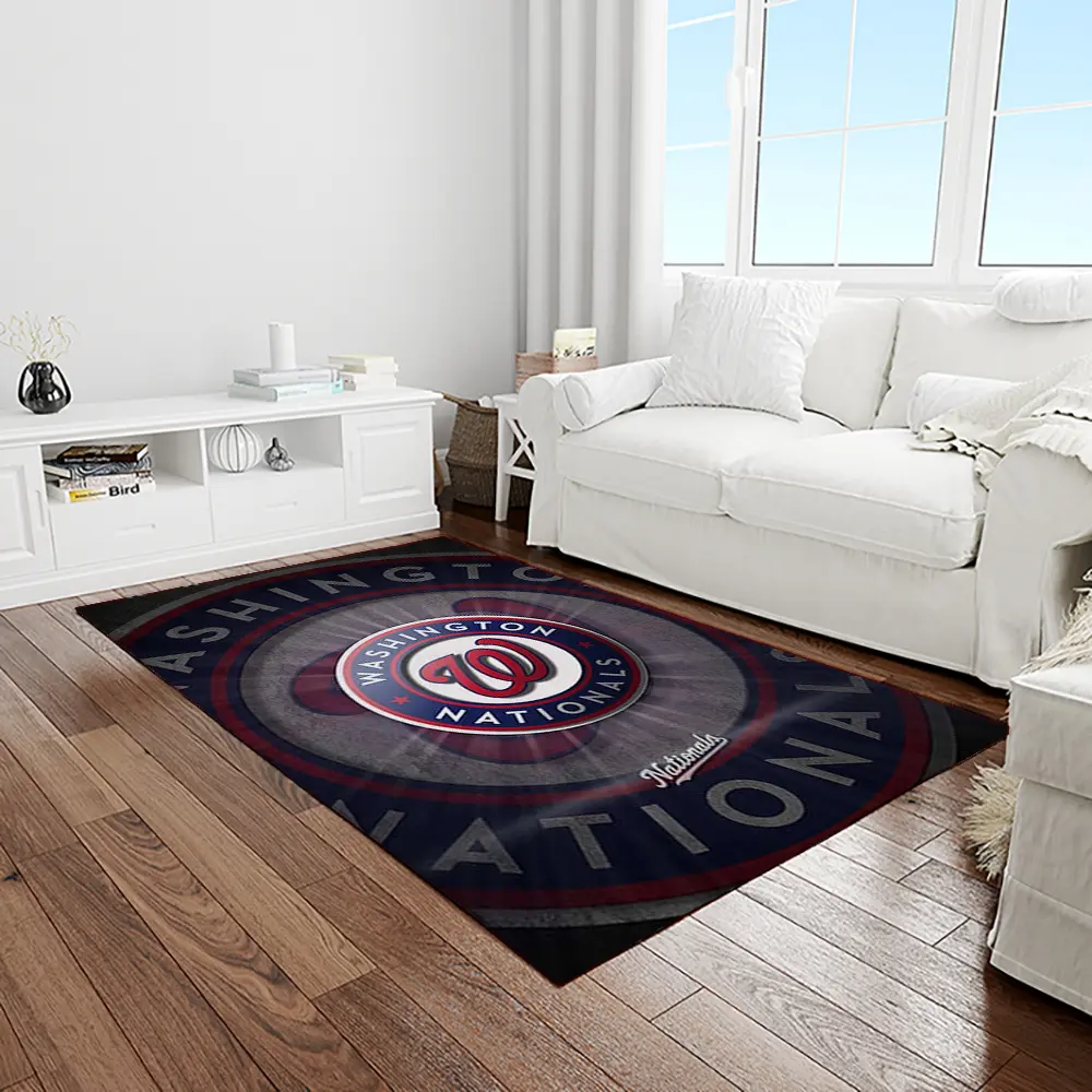 MLB Washington Nationals Baseball Team Logo Rectangle Area Rug WN78