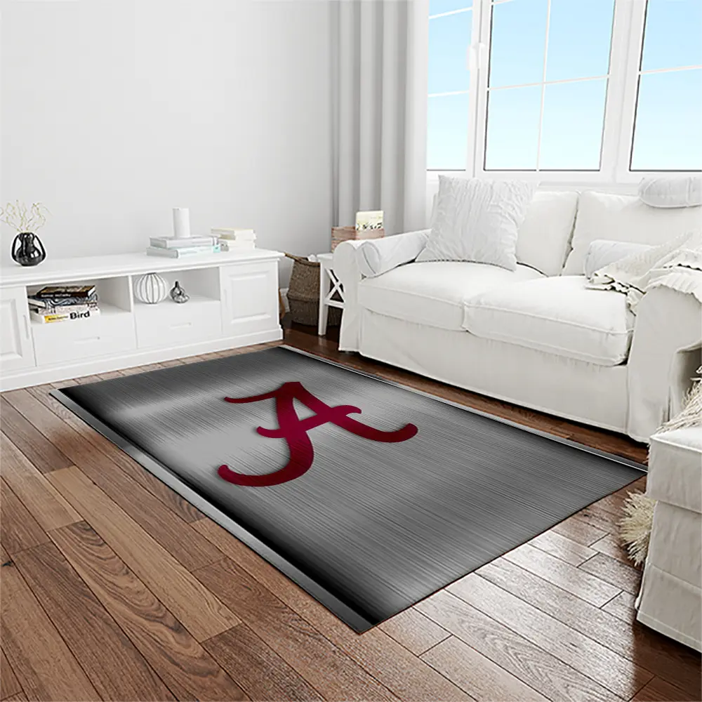 NCAA Alabama Crimson Tide College Sport Basketball And Foolball Team Logo Rectangle Area Rug ACT10