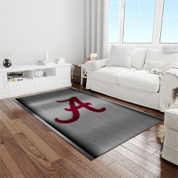 NCAA Alabama Crimson Tide College Sport Basketball And Foolball Team Logo Rectangle Area Rug ACT10