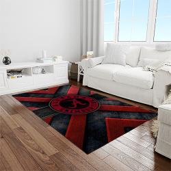 NCAA Alabama Crimson Tide College Sport Basketball And Foolball Team Logo Rectangle Area Rug ACT12