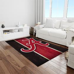 NCAA Alabama Crimson Tide College Sport Basketball And Foolball Team Logo Rectangle Area Rug ACT16