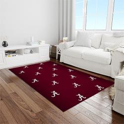 NCAA Alabama Crimson Tide College Sport Basketball And Foolball Team Logo Rectangle Area Rug ACT19