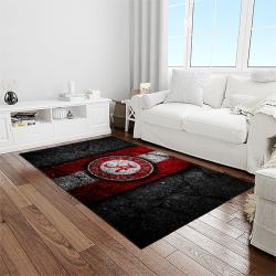NCAA Alabama Crimson Tide College Sport Basketball And Foolball Team Logo Rectangle Area Rug ACT21