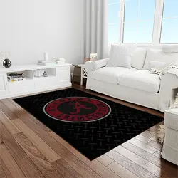 NCAA Alabama Crimson Tide College Sport Basketball And Foolball Team Logo Rectangle Area Rug ACT36