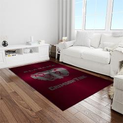 NCAA Alabama Crimson Tide College Sport Basketball And Foolball Team Logo Rectangle Area Rug ACT37