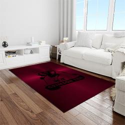 NCAA Alabama Crimson Tide College Sport Basketball And Foolball Team Logo Rectangle Area Rug ACT39