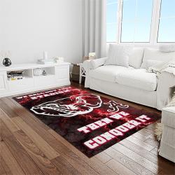NCAA Alabama Crimson Tide College Sport Basketball And Foolball Team Logo Rectangle Area Rug ACT40