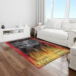 NCAA Alabama Crimson Tide College Sport Basketball And Foolball Team Logo Rectangle Area Rug ACT43