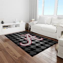 NCAA Alabama Crimson Tide College Sport Basketball And Foolball Team Logo Rectangle Area Rug ACT44