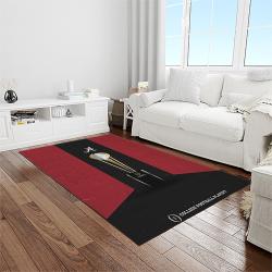 NCAA Alabama Crimson Tide College Sport Basketball And Foolball Team Logo Rectangle Area Rug ACT45