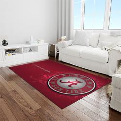 NCAA Alabama Crimson Tide College Sport Basketball And Foolball Team Logo Rectangle Area Rug ACT49