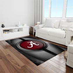 NCAA Alabama Crimson Tide College Sport Basketball And Foolball Team Logo Rectangle Area Rug ACT51
