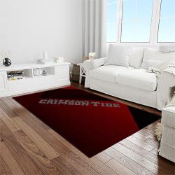 NCAA Alabama Crimson Tide College Sport Basketball And Foolball Team Logo Rectangle Area Rug ACT63