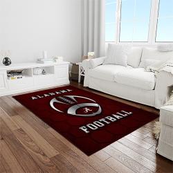 NCAA Alabama Crimson Tide College Sport Basketball And Foolball Team Logo Rectangle Area Rug ACT72