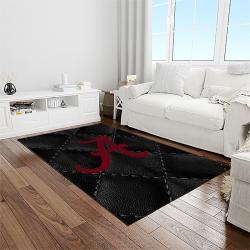 NCAA Alabama Crimson Tide College Sport Basketball And Foolball Team Logo Rectangle Area Rug ACT79