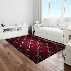 NCAA Alabama Crimson Tide College Sport Basketball And Foolball Team Logo Rectangle Area Rug ACT80