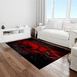 NCAA Arkansas Razorbacks College Sport Basketball And Foolball Team Logo Rectangle Area Rug AR08