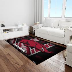 NCAA Arkansas Razorbacks College Sport Basketball And Foolball Team Logo Rectangle Area Rug AR10