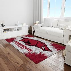 NCAA Arkansas Razorbacks College Sport Basketball And Foolball Team Logo Rectangle Area Rug AR11