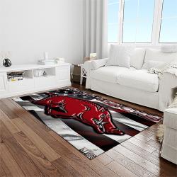 NCAA Arkansas Razorbacks College Sport Basketball And Foolball Team Logo Rectangle Area Rug AR12
