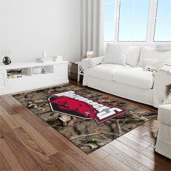 NCAA Arkansas Razorbacks College Sport Basketball And Foolball Team Logo Rectangle Area Rug AR13