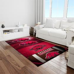 NCAA Arkansas Razorbacks College Sport Basketball And Foolball Team Logo Rectangle Area Rug AR14