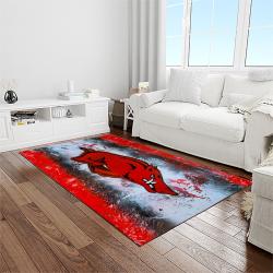 NCAA Arkansas Razorbacks College Sport Basketball And Foolball Team Logo Rectangle Area Rug AR20