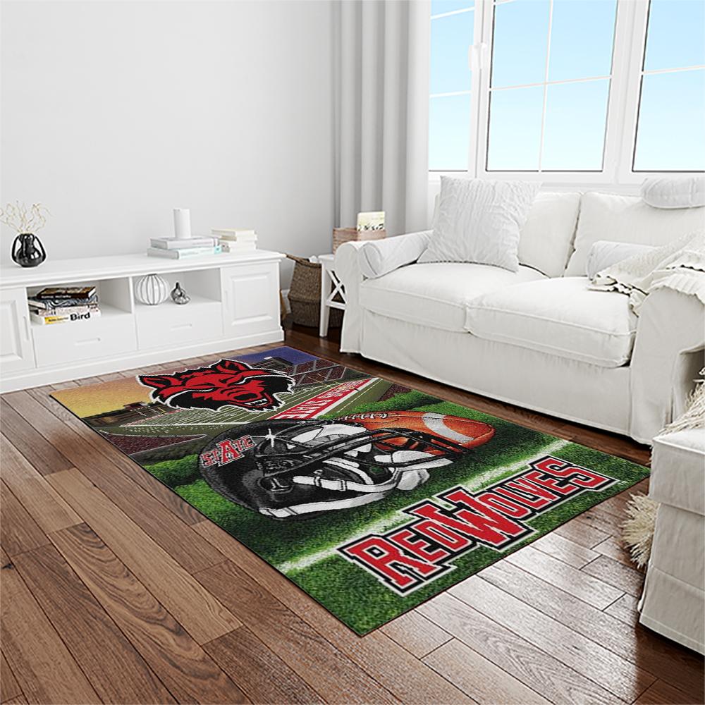 NCAA Arkansas Razorbacks College Sport Basketball And Foolball Team Logo Rectangle Area Rug AR27