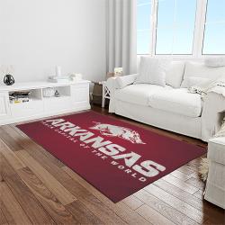 NCAA Arkansas Razorbacks College Sport Basketball And Foolball Team Logo Rectangle Area Rug AR28