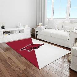 NCAA Arkansas Razorbacks College Sport Basketball And Foolball Team Logo Rectangle Area Rug AR33