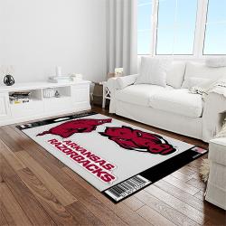 NCAA Arkansas Razorbacks College Sport Basketball And Foolball Team Logo Rectangle Area Rug AR35
