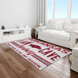 NCAA Arkansas Razorbacks College Sport Basketball And Foolball Team Logo Rectangle Area Rug AR38