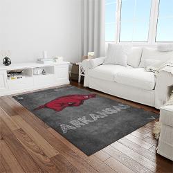 NCAA Arkansas Razorbacks College Sport Basketball And Foolball Team Logo Rectangle Area Rug AR41