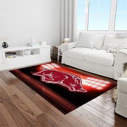 NCAA Arkansas Razorbacks College Sport Basketball And Foolball Team Logo Rectangle Area Rug AR48