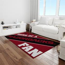 NCAA Arkansas Razorbacks College Sport Basketball And Foolball Team Logo Rectangle Area Rug AR49