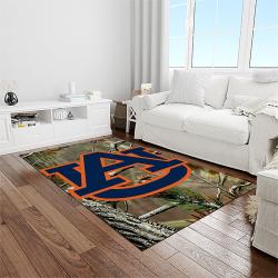 NCAA Auburn Tigers College Sport Basketball And Foolball Team Logo Rectangle Area Rug ATS09