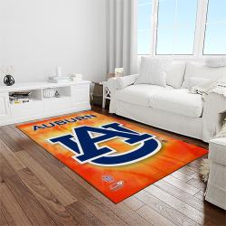 NCAA Auburn Tigers College Sport Basketball And Foolball Team Logo Rectangle Area Rug ATS13