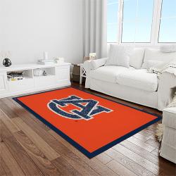 NCAA Auburn Tigers College Sport Basketball And Foolball Team Logo Rectangle Area Rug ATS14