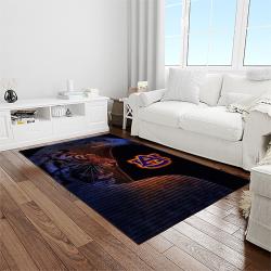 NCAA Auburn Tigers College Sport Basketball And Foolball Team Logo Rectangle Area Rug ATS20