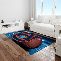 NCAA Auburn Tigers College Sport Basketball And Foolball Team Logo Rectangle Area Rug ATS21