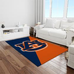 NCAA Auburn Tigers College Sport Basketball And Foolball Team Logo Rectangle Area Rug ATS27