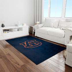 NCAA Auburn Tigers College Sport Basketball And Foolball Team Logo Rectangle Area Rug ATS29